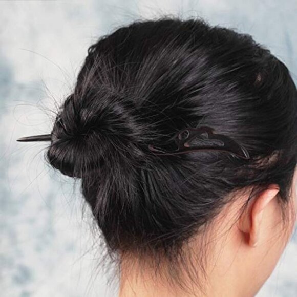 Sandalwood Hair Sticks Set of 4 Eco-Friendly Elegant Long Hair Accessories main image 6